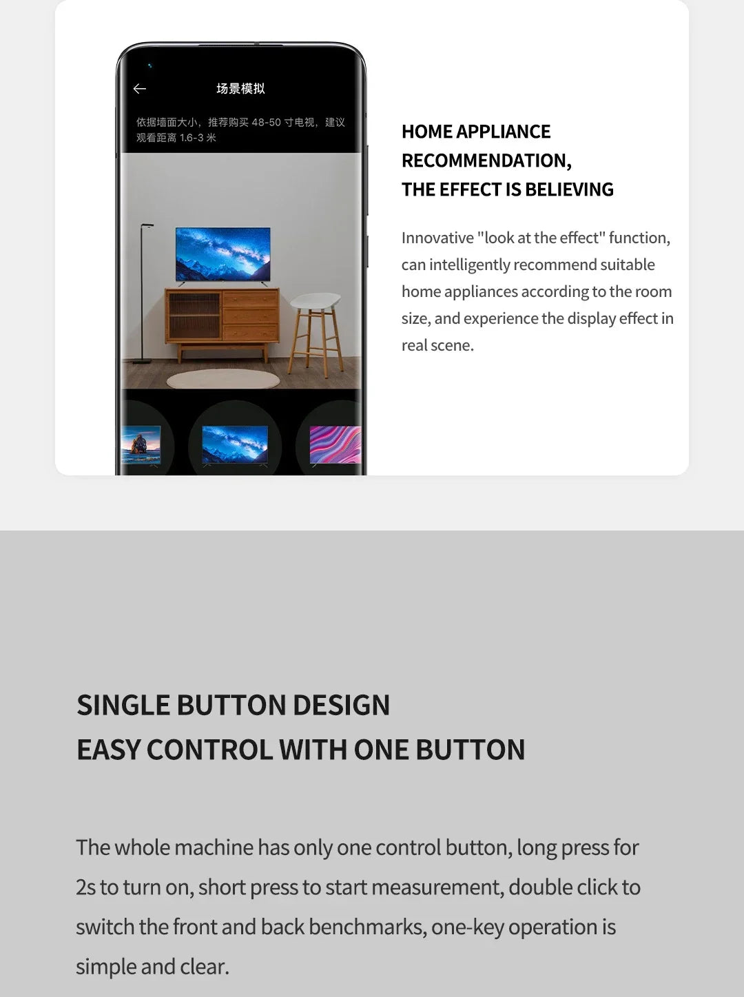 Original Xiaomi Mi Smart Laser Rangefinder Real Time Distance Meter LCD Display Range Finder Tape Measure Work with Mi Home APP