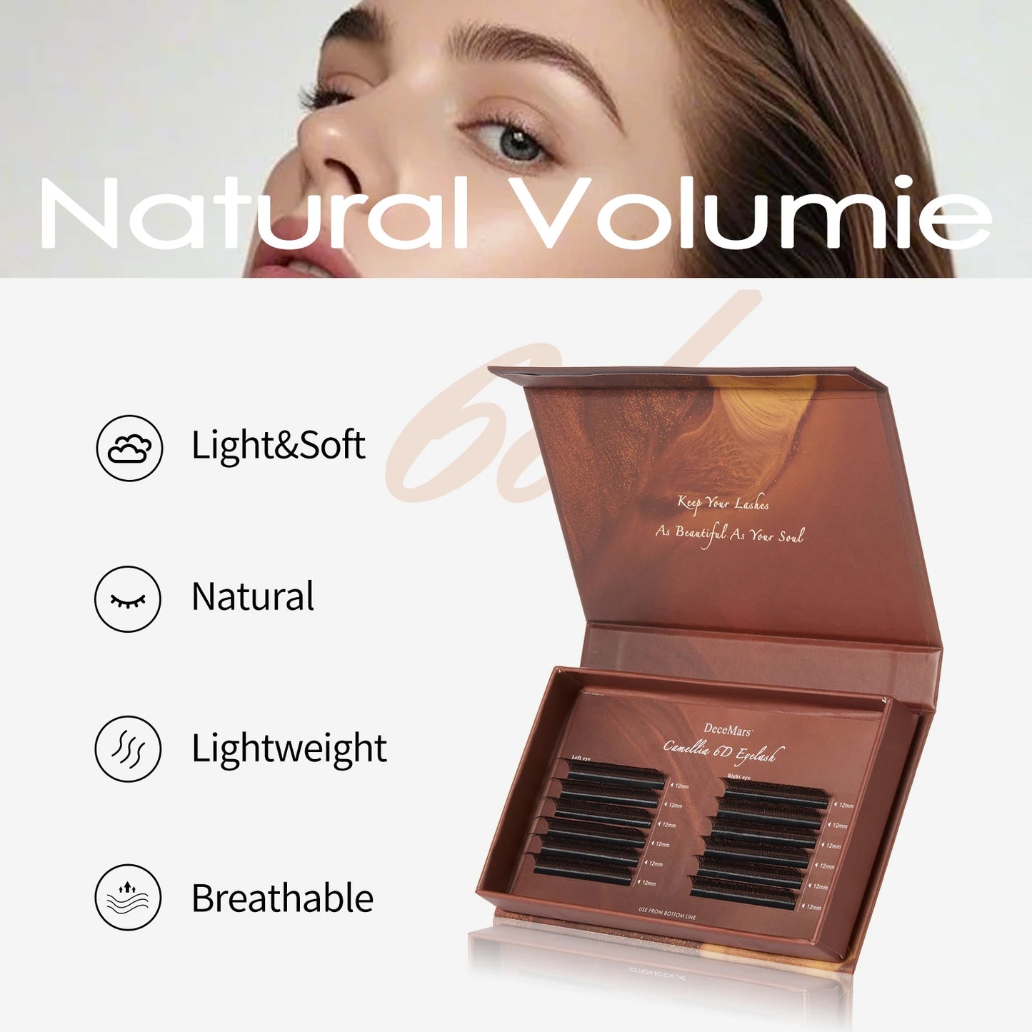 DeceMars  Camellia 6D Eyelash Extensions Flying Eyelash