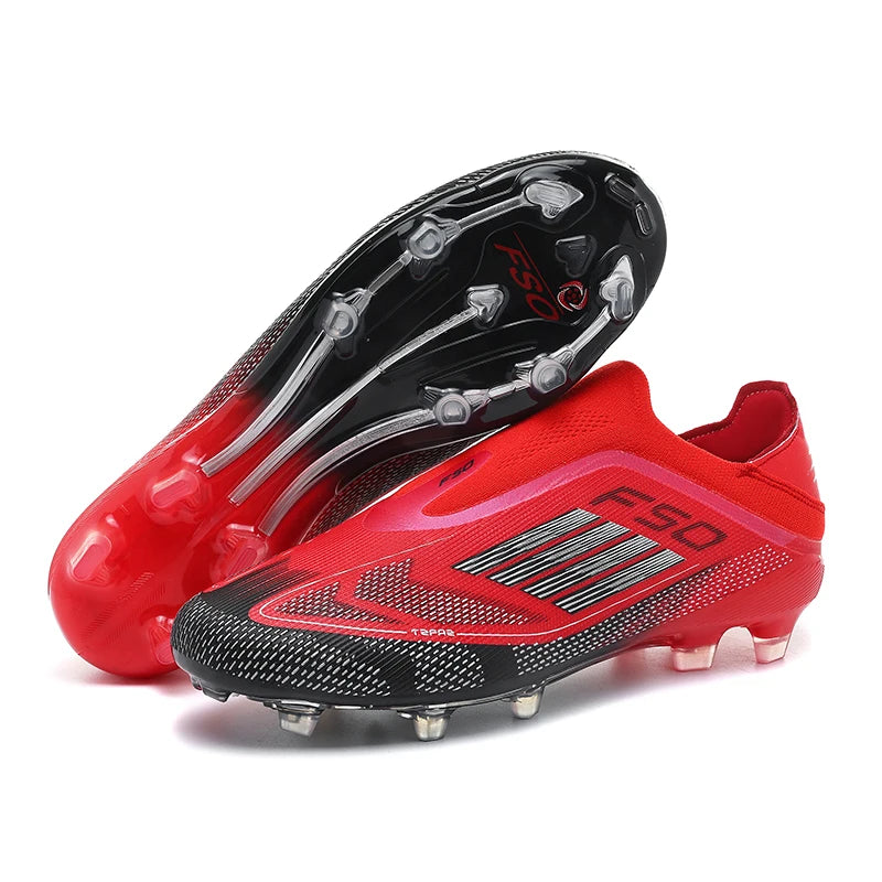 Men Football Boots Training Soccer Shoes FG Ultralight Long Spikes Breathable Drop Shipping Match Sport Cleats Indoor Sneakers