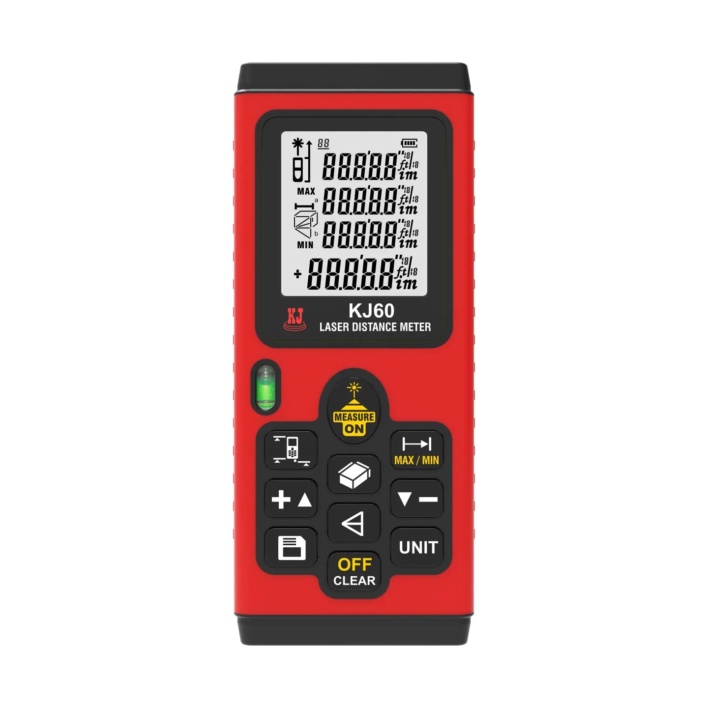 Digital Laser Distance Meter with 10 Group Memory, Continuous Measurement, Delay Start Function