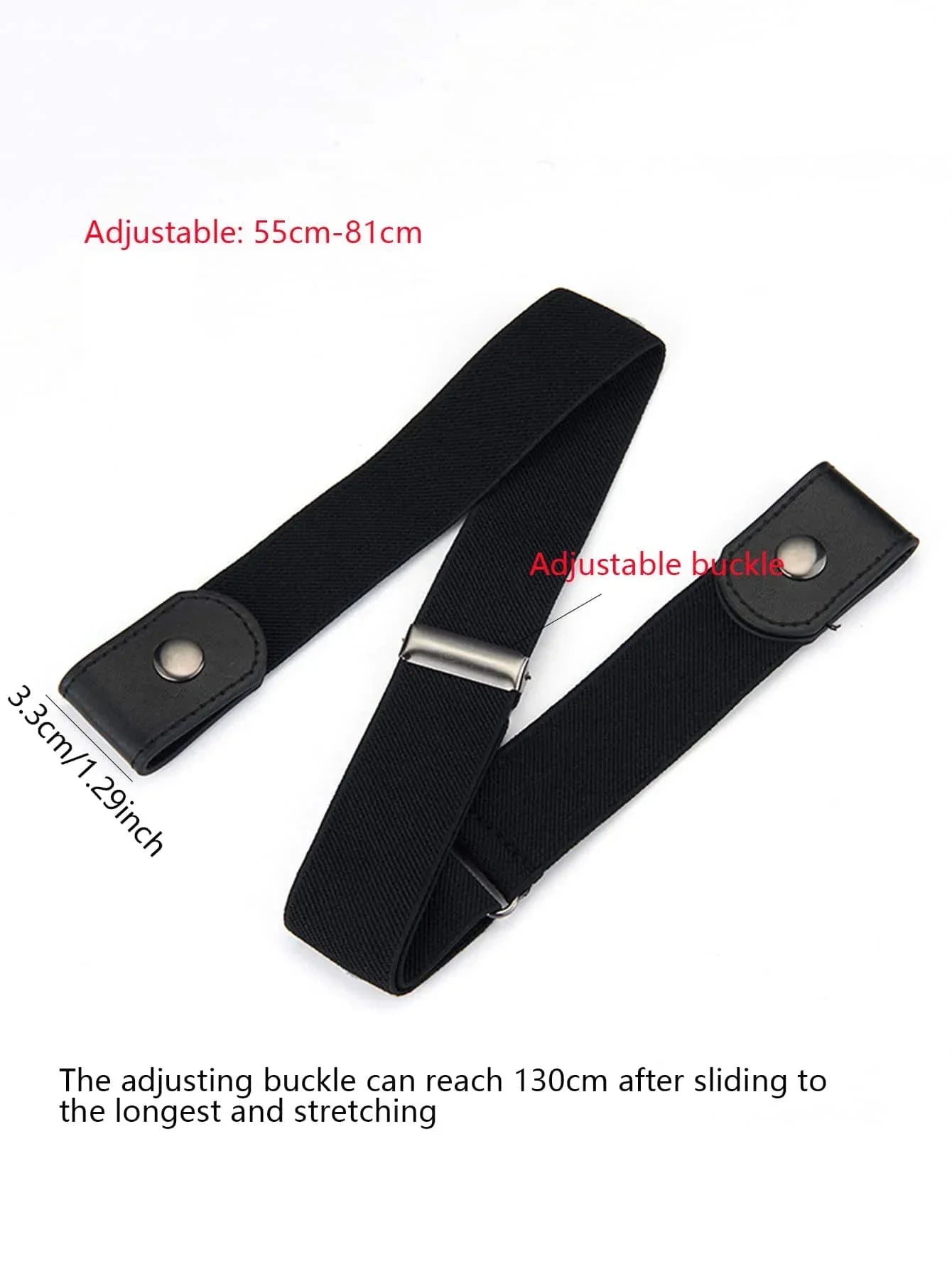 Buckle-Free Belt For Jean Pants,Dresses,No Buckle Stretch Elastic Waist Belt For Women/Men,No Bulge,No Hassle Waist Belt