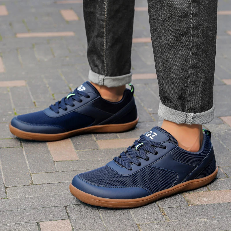 New Wide Toe Men Shoes Casual Versatile Soft Sole Wide Last Shoes Walking Sneakers Breathable Mesh Comfortable Barefoot Shoes