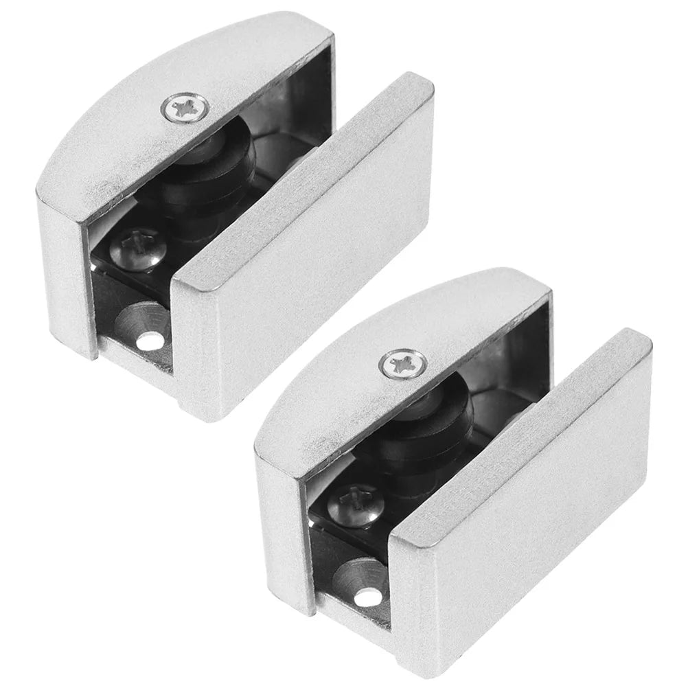 2Pcs Bottom Mount Door Guide Glass Door Stops Sliding Door Guides Shower Door Replacement Parts Hardware Track Bathrooms Bedroom