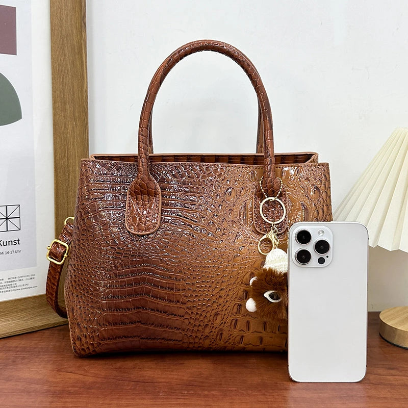 Ladies Quality Leather Shoulder Bags for Women 2026 Luxury Designer Handbags Classic Female Commute Fashion Large Capacity Tote