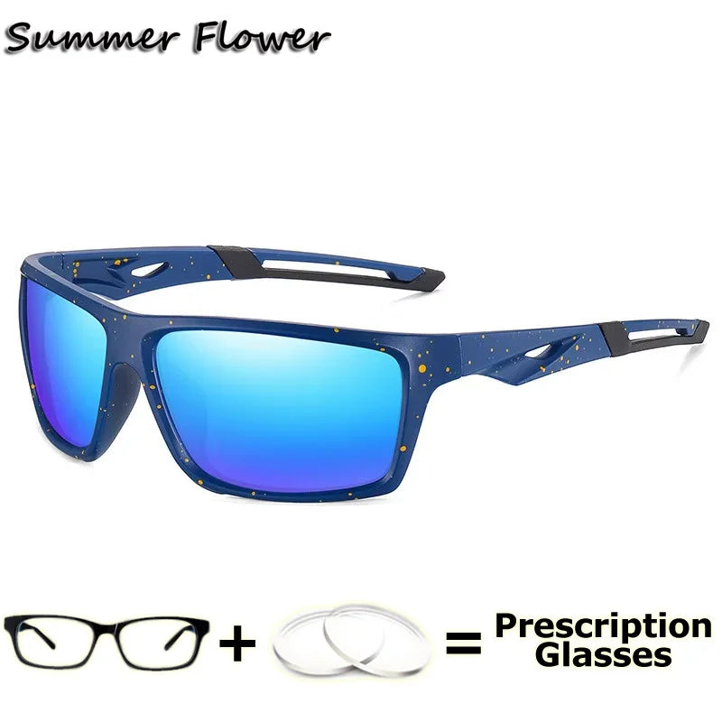 Polarized Myopia Sunglasses Oversize Big Curve Men Sun Glass Digital Progressive Sport Style Prescription Eyeglasses