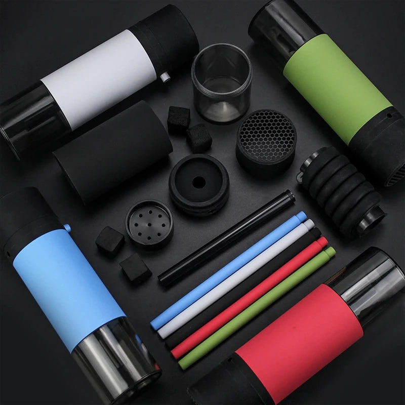 Portable Arabic Hookah Cup Car Shisha Set Indoor Outdoor with Protective Cover Small Narguile Chicha Soft Touch Hookah Gift New