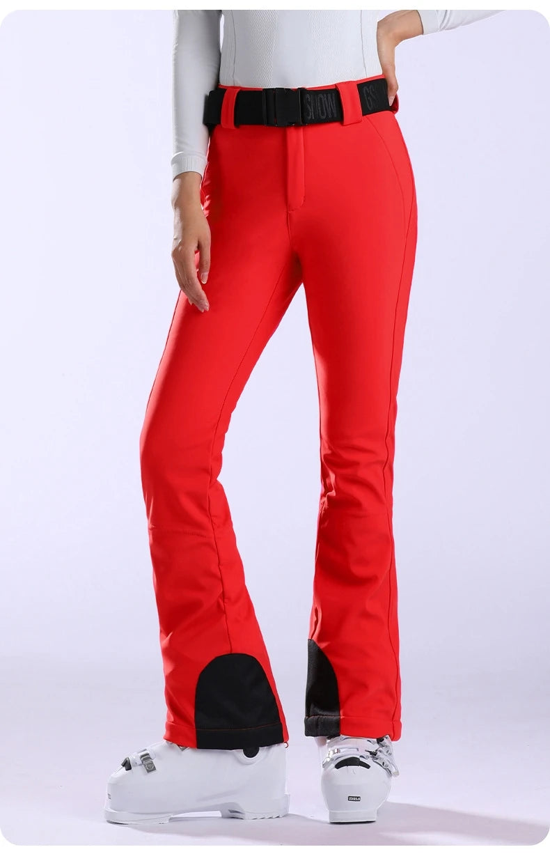 Winter New Skiing Pants Women Slim Fit Snow Trousers Outdoor Warm Sweat Pants Windproof Ski Pants Waterproof Snowboard Clothes