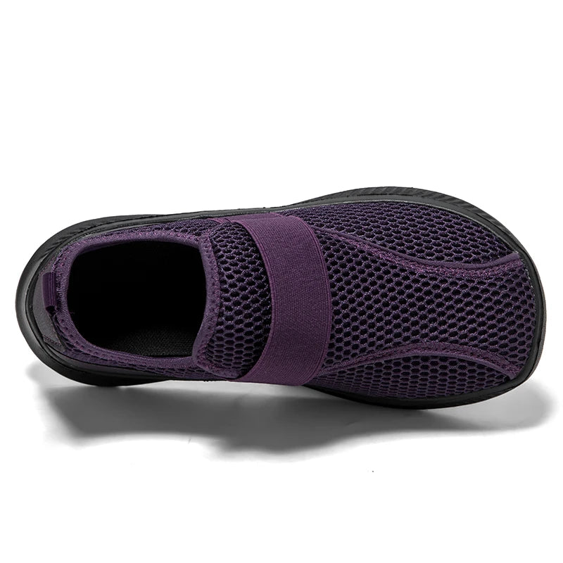 Wide Toe Box Elderly Shoes Comfort Walking Sneakers Diabetic Shoes Orthopedic Bunion Swollen Foot Hallux Valgus Thumb Eversion