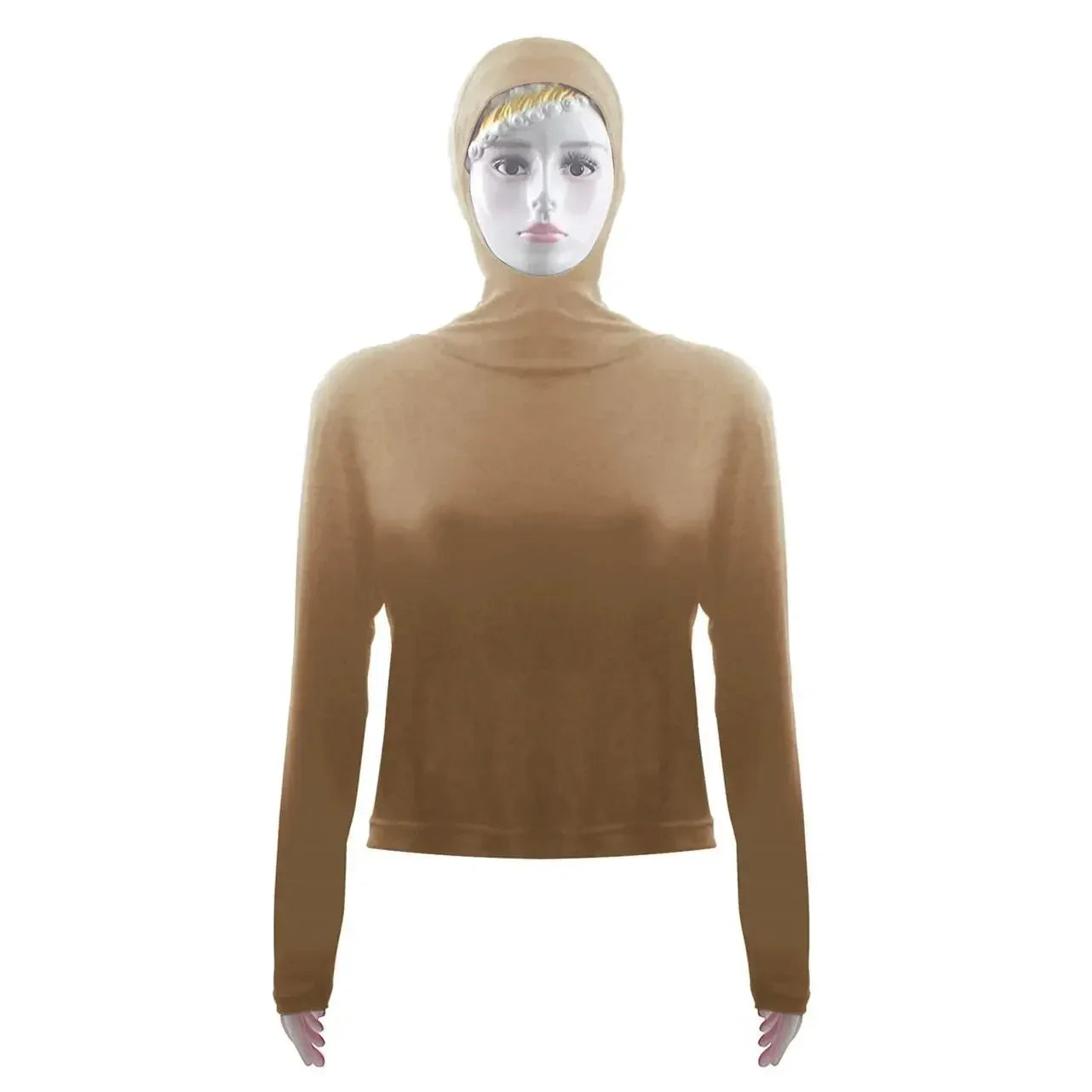 Summer Women Long Sleeve Hooded Top Shirt Sun Protection Tops Tee Stretch Swim Plain Hooded Pullover Tops Sunscreen Swim Wear