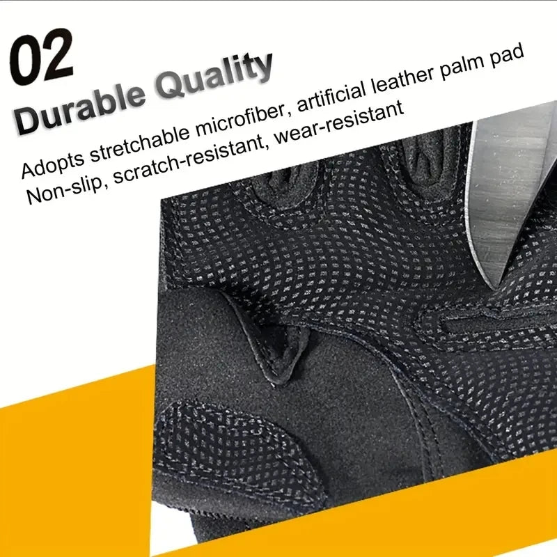 1Pair Tactical Fingerless Gloves for Men - Ideal for Outdoor Sports, Shooting, Hunting, Airsoft, and Cycling