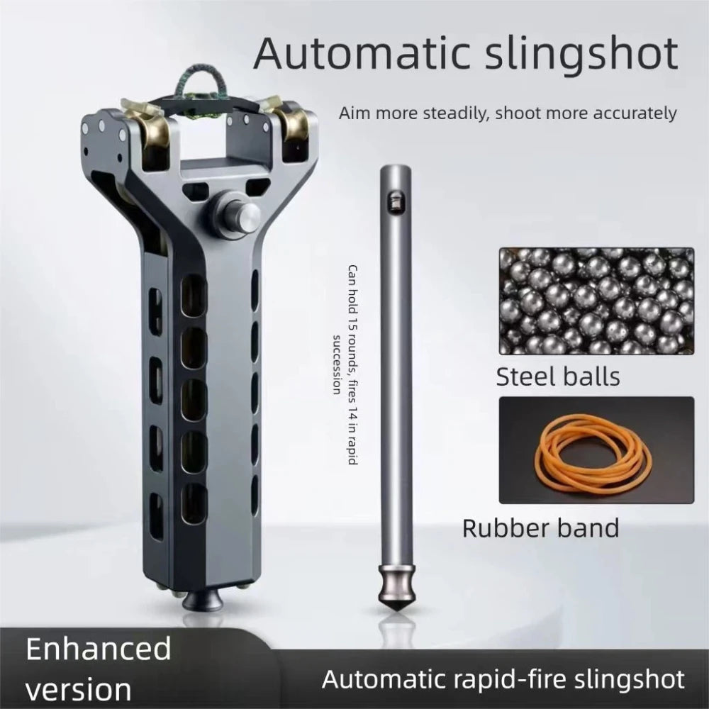 High‑precision Slingshot Toy for Adults, Professional for Outdoor Shooting Competitions, Half‑Metal Half‑Plastic, 3D‑Printed Sli