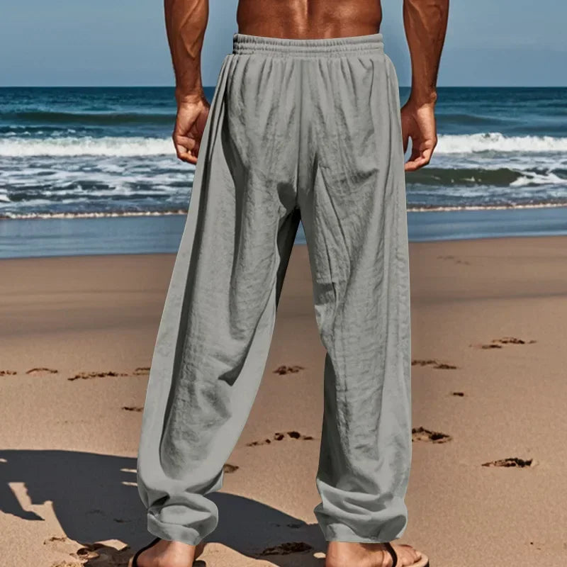 Men's Casual Pants Comfortable and Breathable Daily Wear with Fashionable Men Must Be Large Size Loose Elastic Waist Comfort