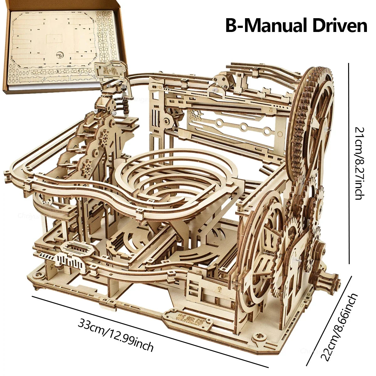 3D Wooden Puzzle DIY Marble Run Building Model Kit STEM Educational Construction Toys for Kids Adults Teens Boys Girls Gifts