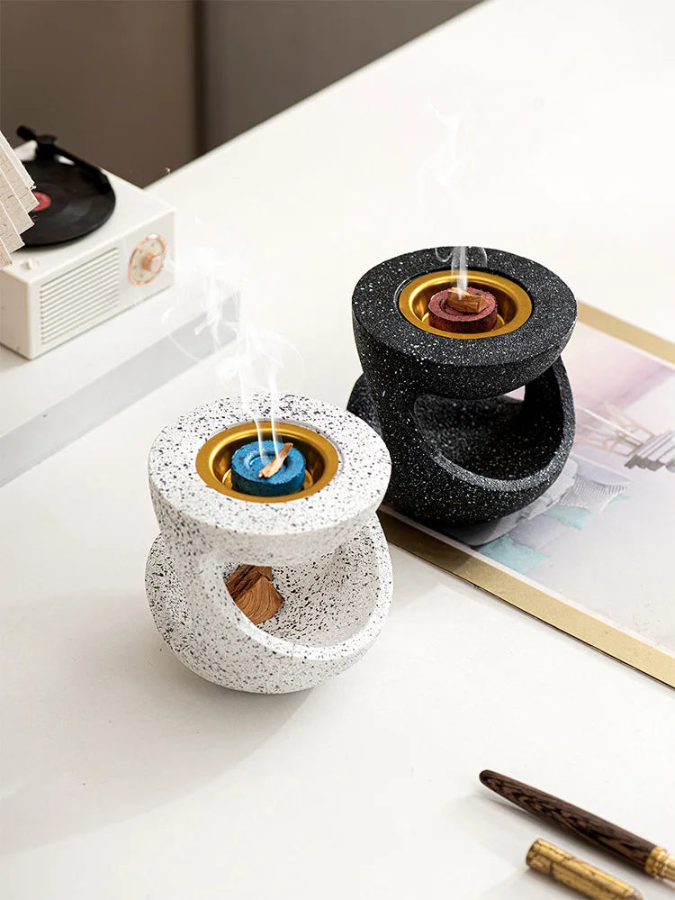 Y Modern Resin Hanging Pot Shaping Incense Burner Handheld Aromatherapy Burner Middle Eastern Arabian Festival Home Decoration