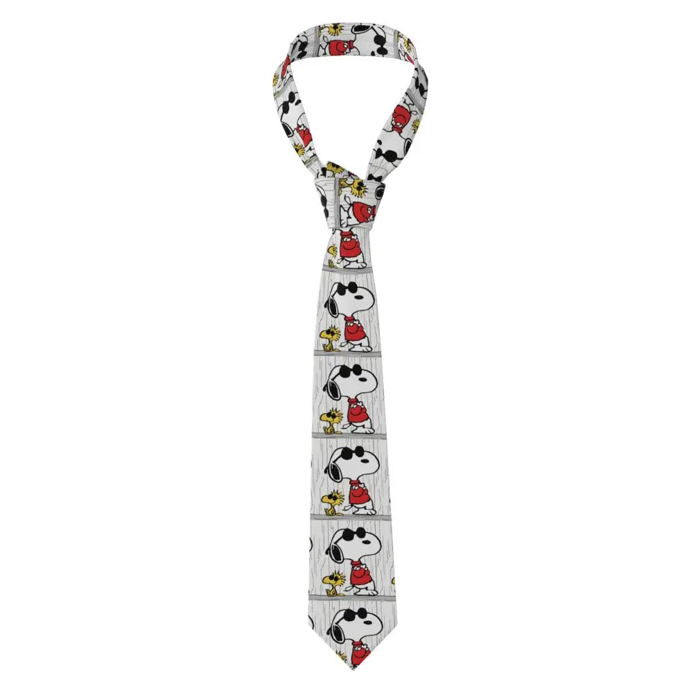 Personalized Fashion S-Snoopys Neckties Men Silk Cartoon Office Neck Tie