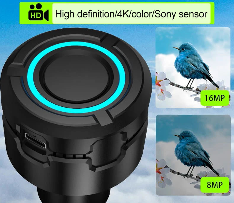 4K HD Telescope Eyepiece Camera Portable WiFi Wireless Birdwatching Electronic Eyepiece Connected To Mobile Phone and PC