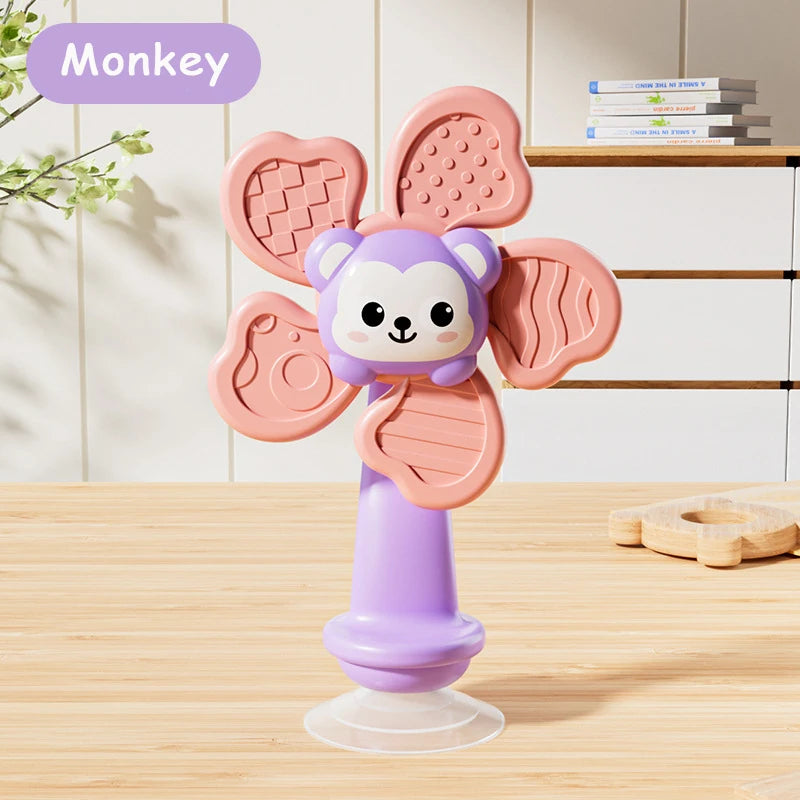 Baby Sensory Soothing Toy with Music And Rotating Flowers Early Education Health Material Touch & Sense Development for Infants