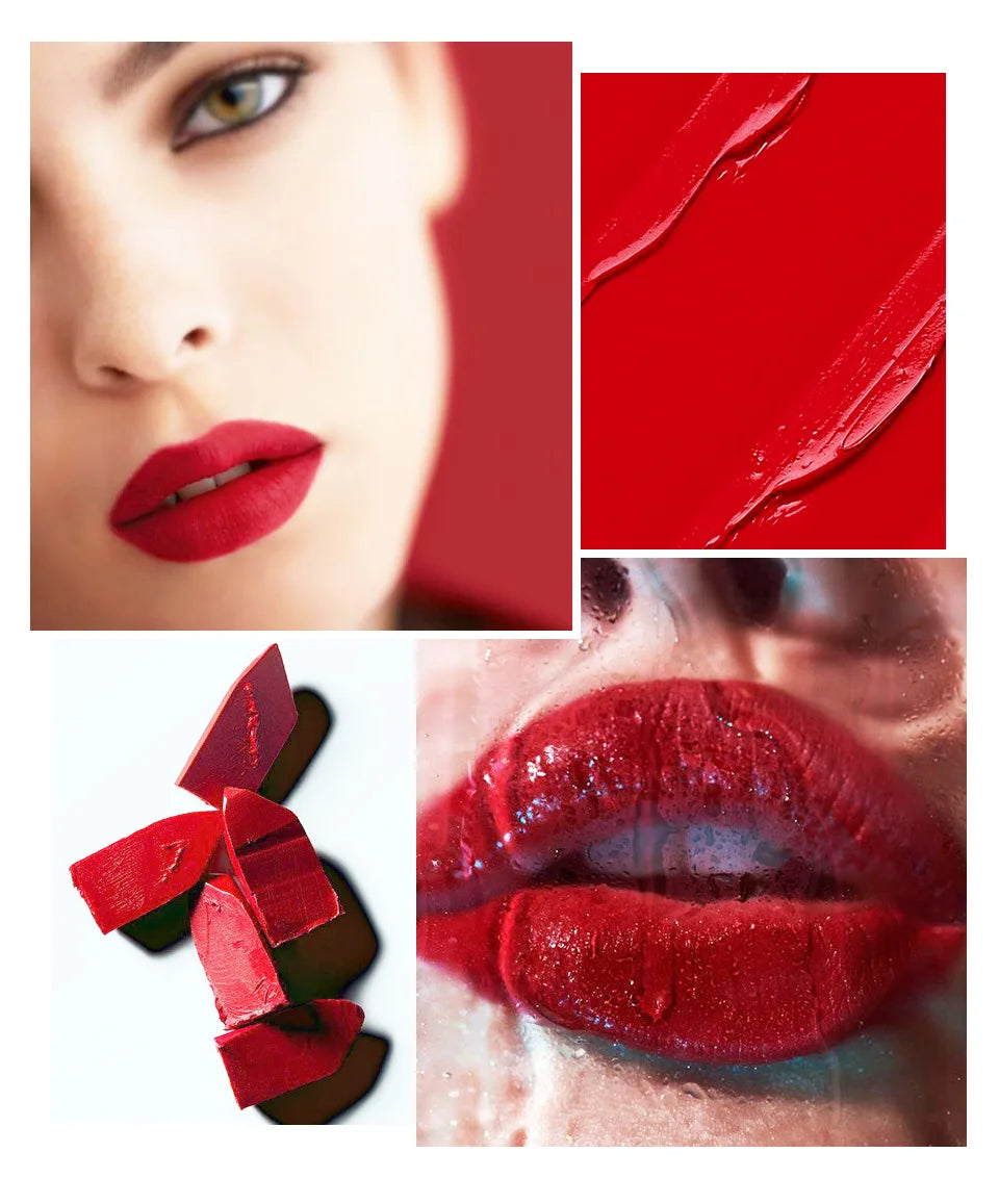 High Quality Popfeel Waterproof Lasting Matte Luxury Velvet Lipstick Make up Smudge-Free Pigmented Lipsticks Lip Gloss Cosmetics
