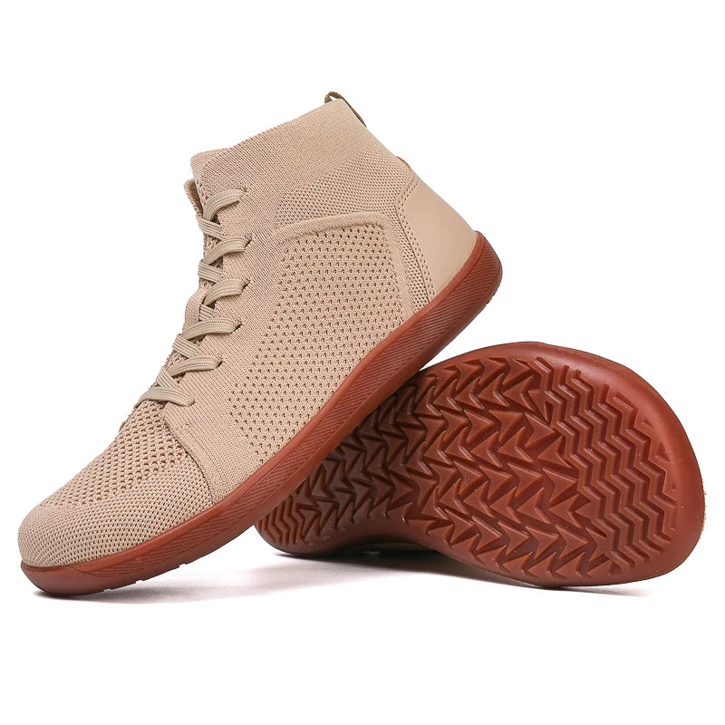 Men's And Women's High Top Barefoot Walking Shoes, Wide Toe Loose Shoes, Suitable For Comprehensive Training In The Gym And Driv