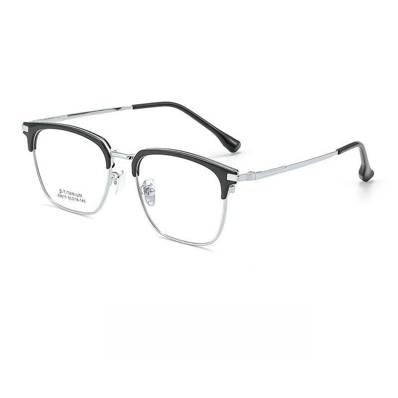 Metal Glasses Frames Business Retro Square Men's Frames Ultra-light And Versatile Optical Prescription Frames For Men 68815L