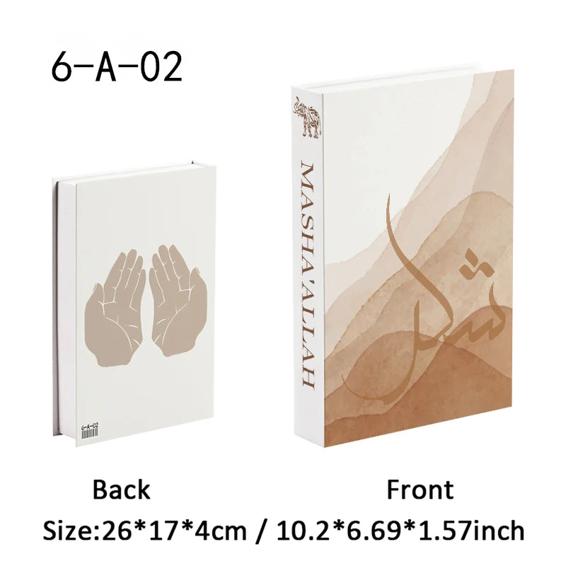 Islamic Mosque Kabaa Luxury Fake Book Home Decor Decorative Books Storage Box Simulation Book Coffee Table Interior Decoration