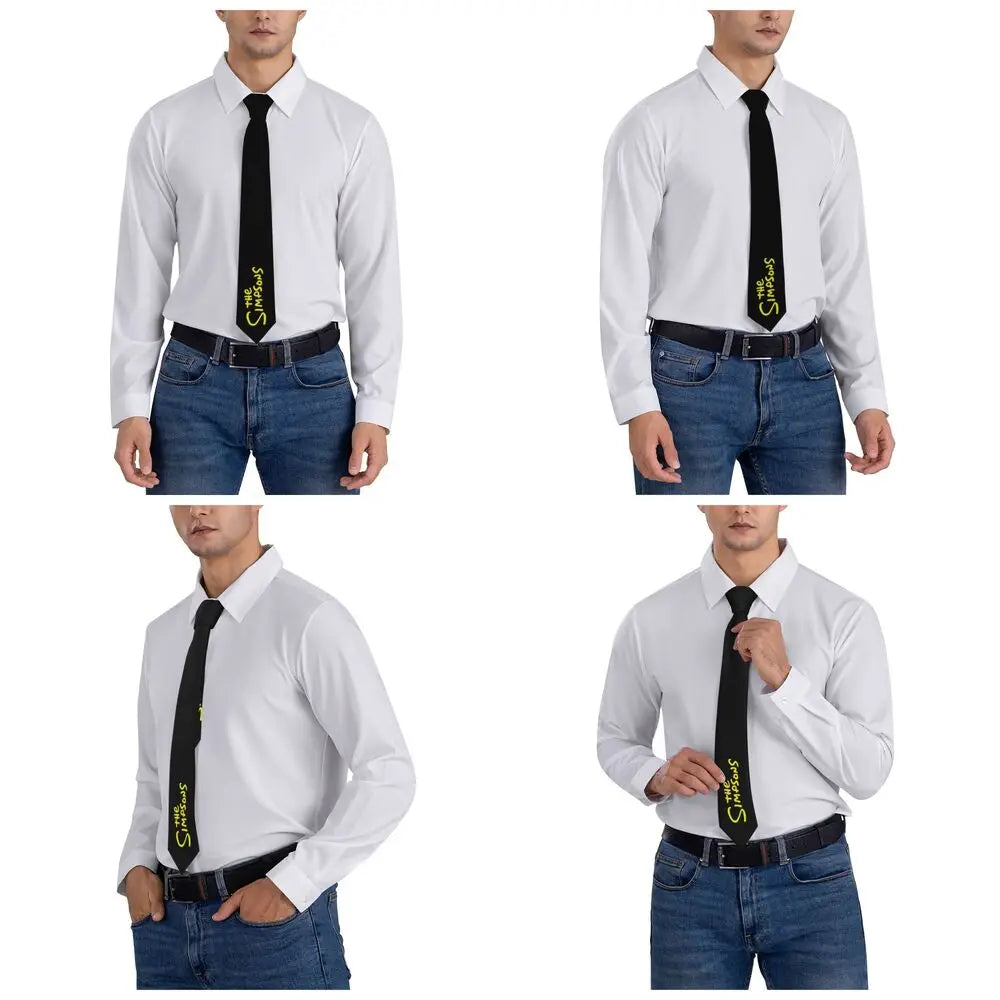 Personalized The S-Simpsones Homer Neck Ties Men Formal Silk Wedding Neckties