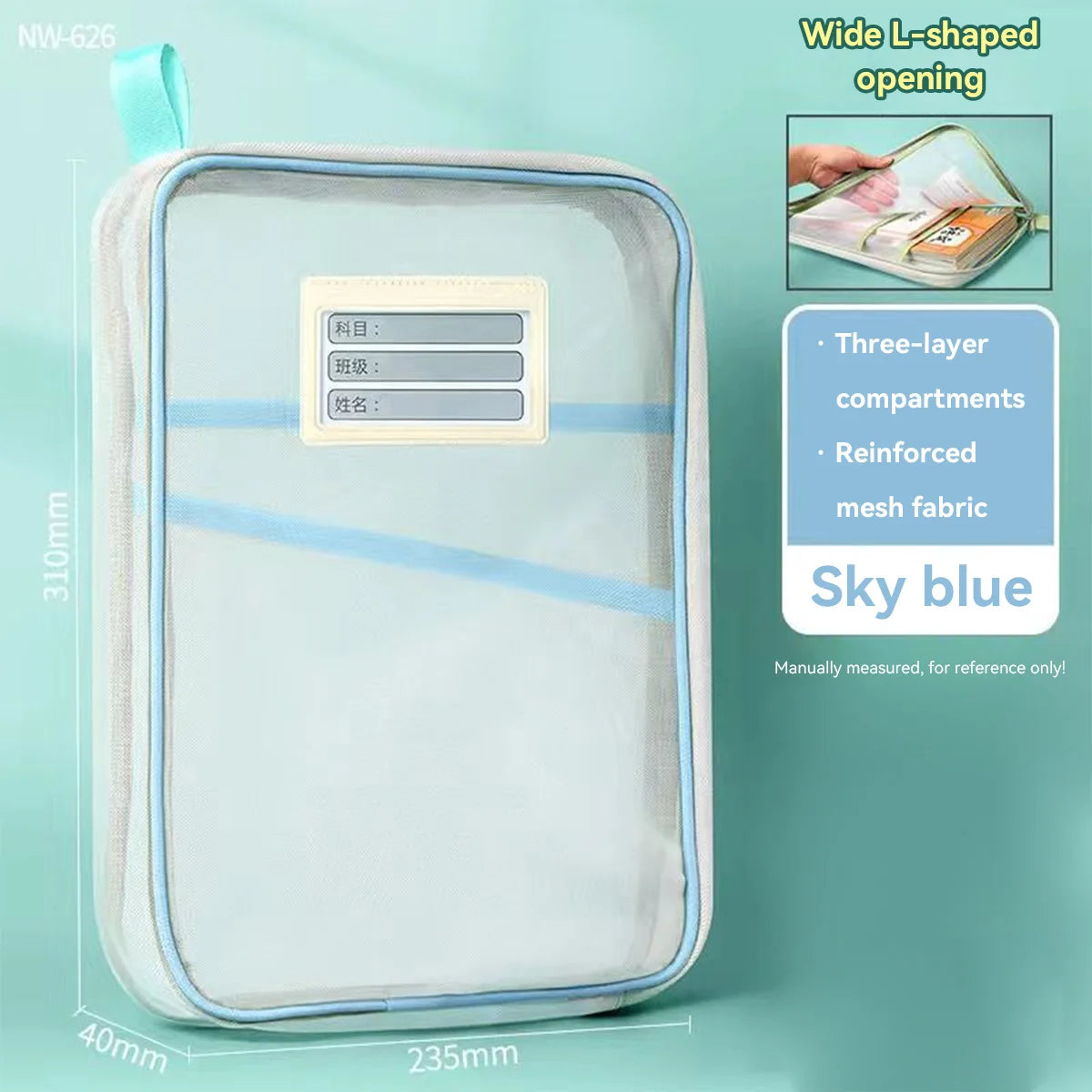 A4 Student Teacher Books Storage Bags Large Capacity Stationery Organizer Bag Folders School Office Supplies Stationary Bag