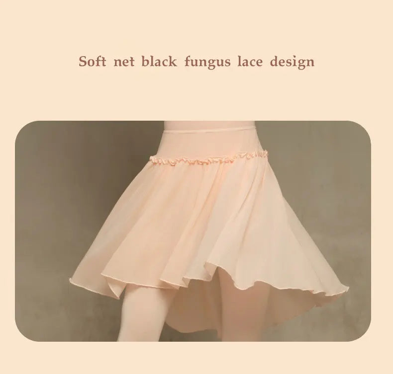 Ballet dress, adult female dance practice suit, chiffon skirt, dance performance gauze dress, gymnastics suit with skirt
