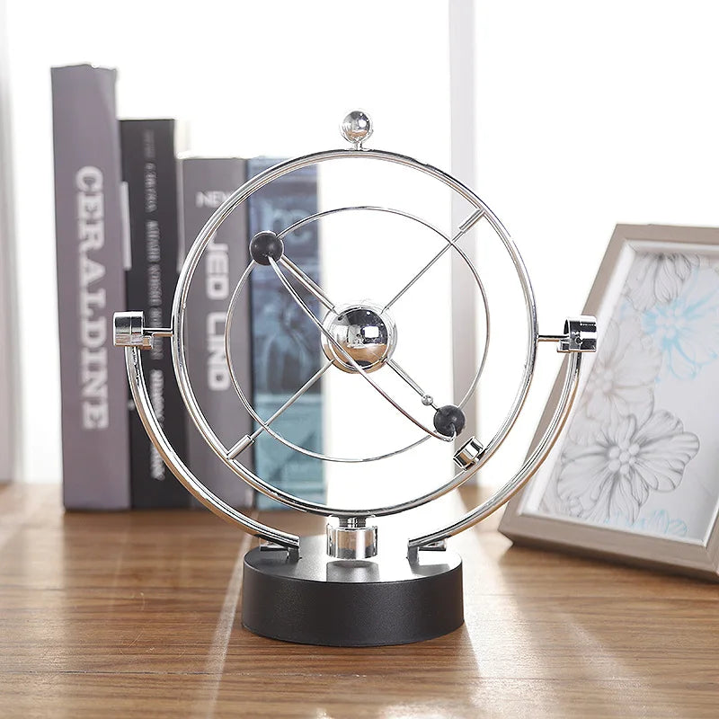 Rotating constant motion Newton pendulum, balance ball, magnetic levitation chaotic small pendulum, home dining table decoration