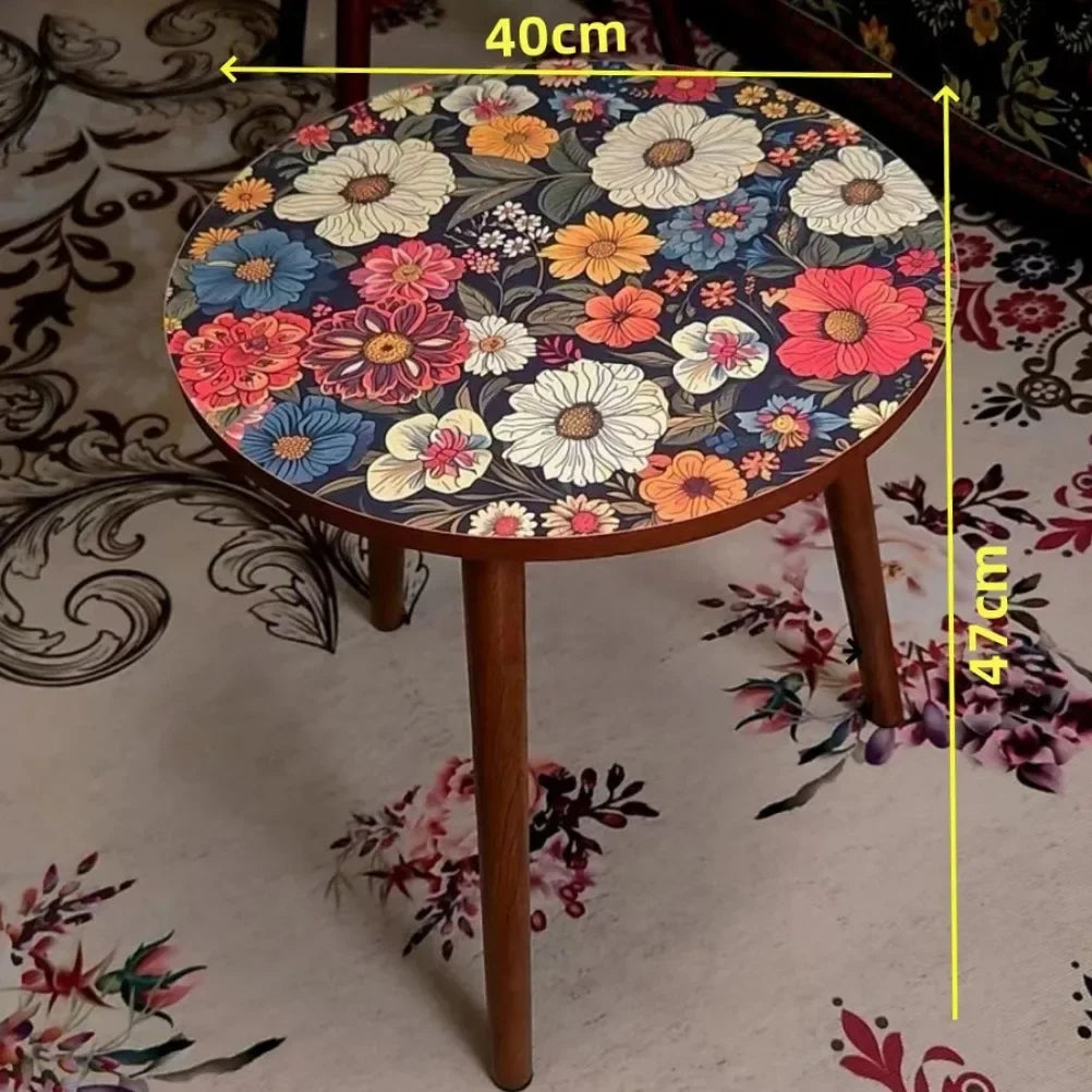 American Printed Coffee Table Retro Living Room Sofa Edge Several Bedrooms Floor Standing Bedside Table Furniture Living Room