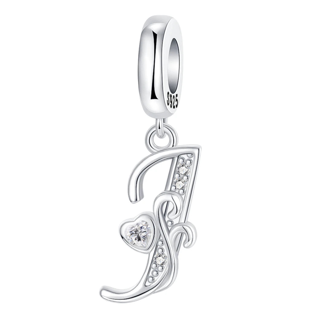 925 Sterling Silver  A-Z 26 English Letters Retro Fashion Pendant Fit Original Bracelet Charm Beads Necklace Diy Female Jewelry