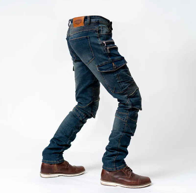 Motorcycle riding pants, motorcycle pants jeans with protective gear4 seasons spring men's women's casual anti-drop pants