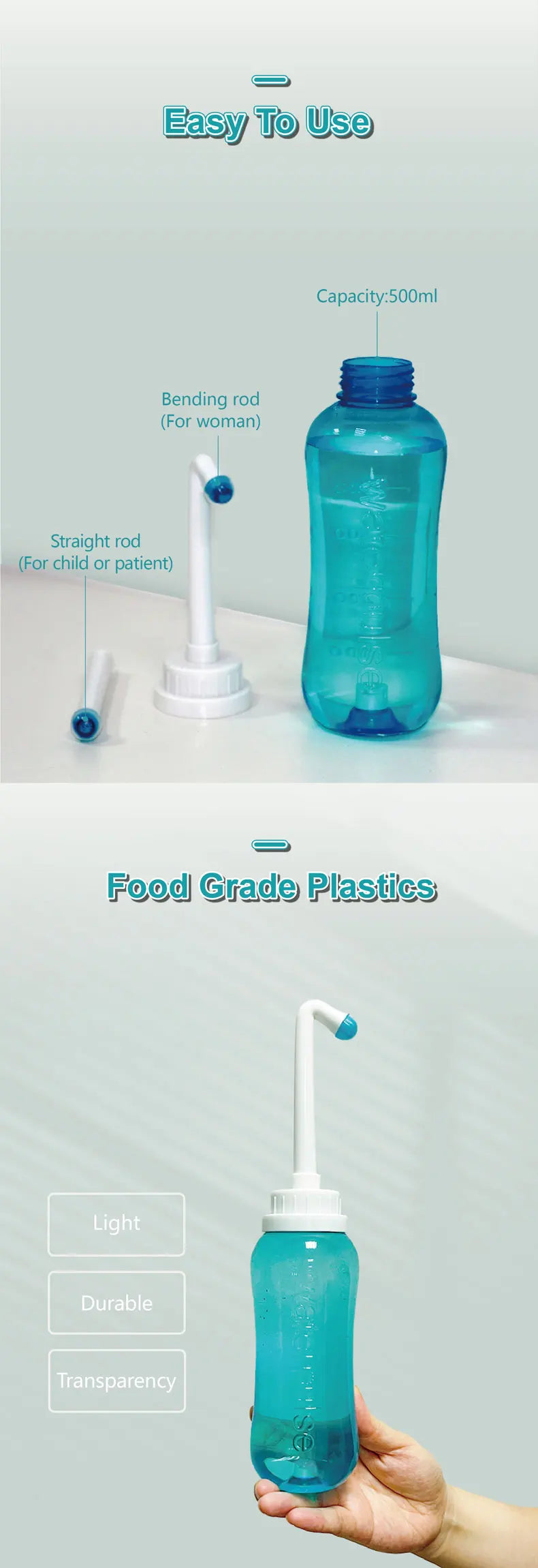 500ml Portable Bidet Baby Butt Washing Device Spray Handheld Travel Bidet For Pregnant Women Baby Cleansing Water Washer Bottle