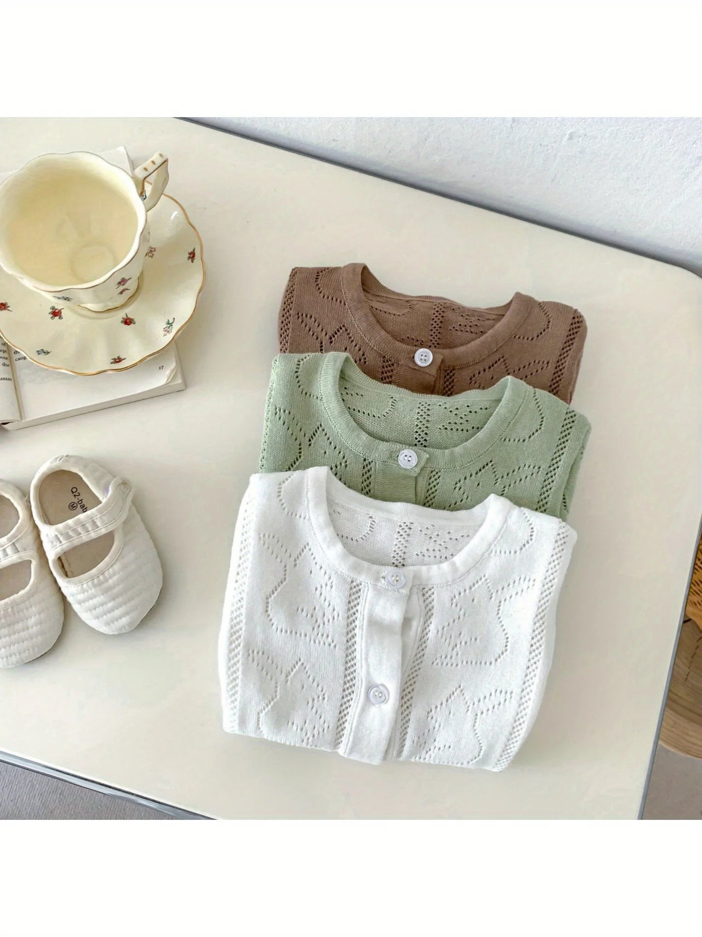 Baby Crawling Clothes, Versatile Newborn Clothes for Boys and Girls, Spring and Autumn Knitted Stylish Romper, Solid Color Jumpsuit
