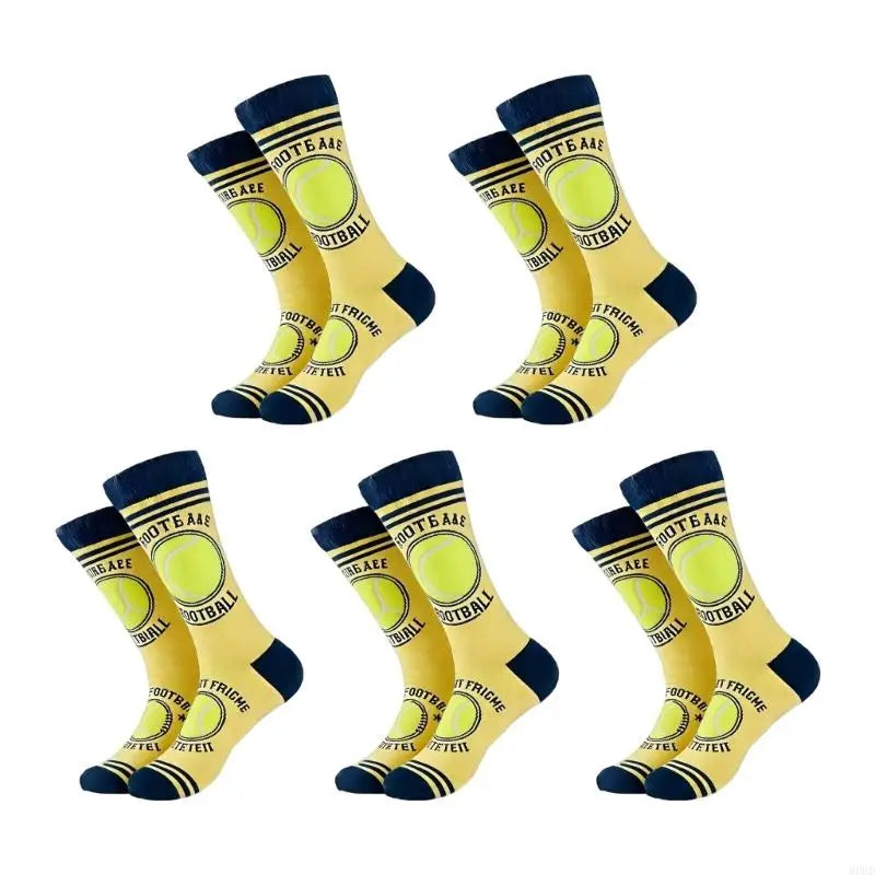 5 Pair Practical Breathable Sock Football Stockings Suitable for Reduce Fatigue and Improve Athletic Performances 69HD