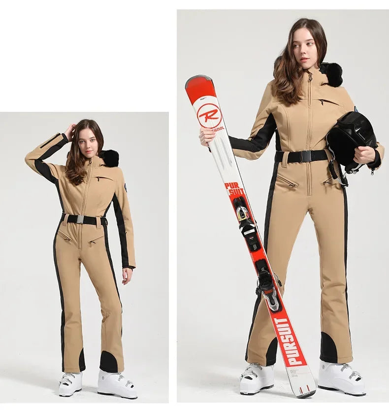 Skiing Suites 2025 Winter Snowboard Wear Outdoor Sports Overalls New 1PS Warm Female Ski Clothing Windproof Waterproof Jumpsuits
