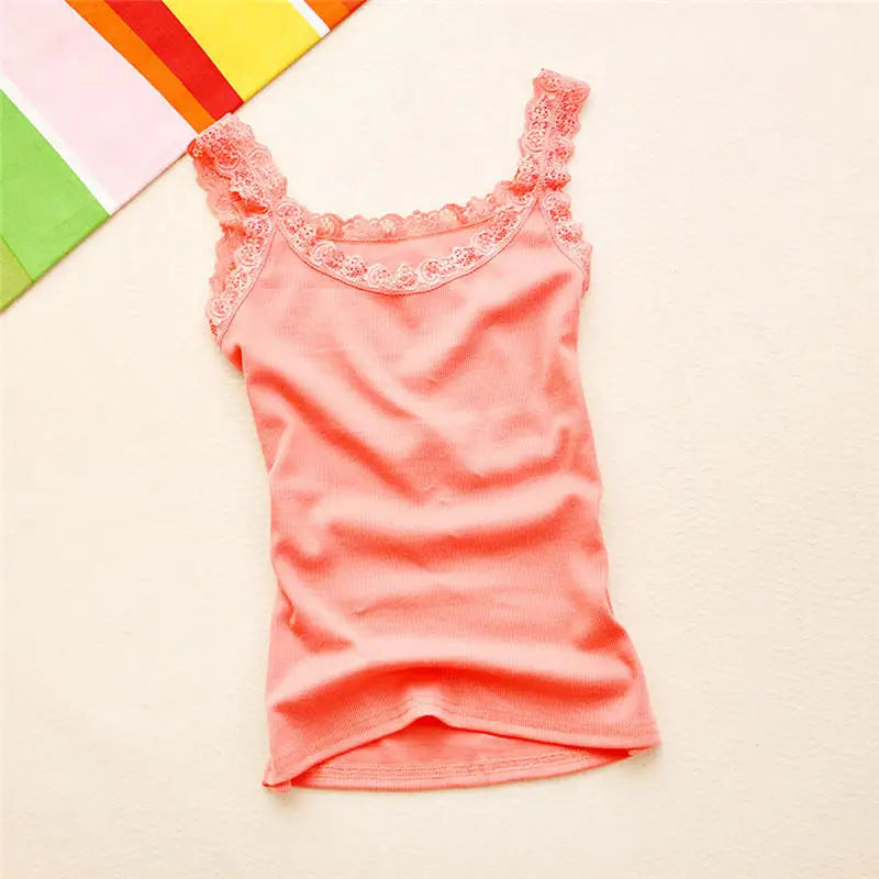 Summer Top Women Sleeveless Lace Tank Top Sexy Women's T-shirt Vest Tank Tops Female Vest Tops White Black Underwear Women
