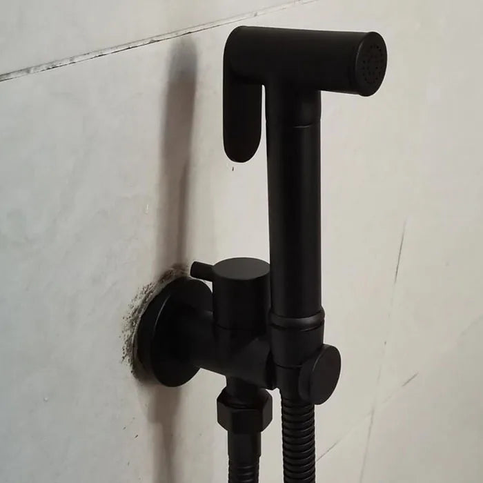 Brass Hand held black Bidet Shower set  Perforating Toilet Jet Cleaner Portable brushed gold and gray Bidet Shower Head BD01