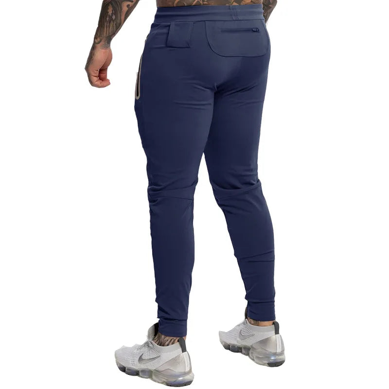 Autumn Winter Pants Men Sweatpant Jogger Casual Sweat Pants Zipper Packets 3XL