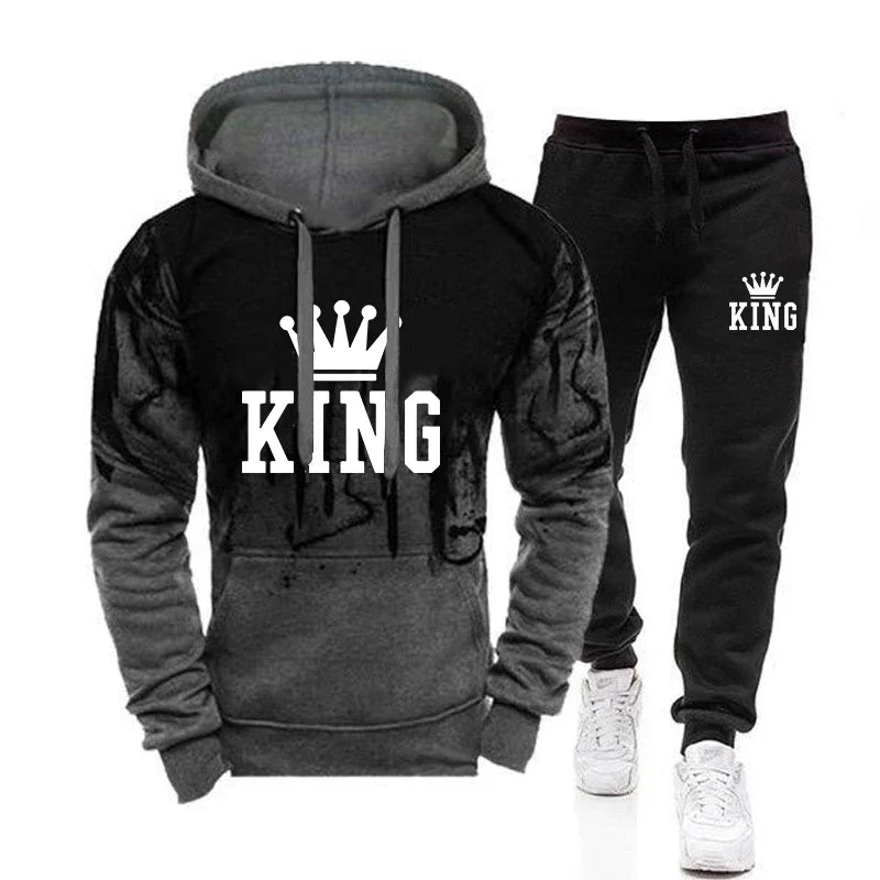 Men's Tracksuit Casual Jogging Men Versatile Sweatshirts Sweat Pants Fashion Comfort Daily Sports Simple Hoodie High Quality Set