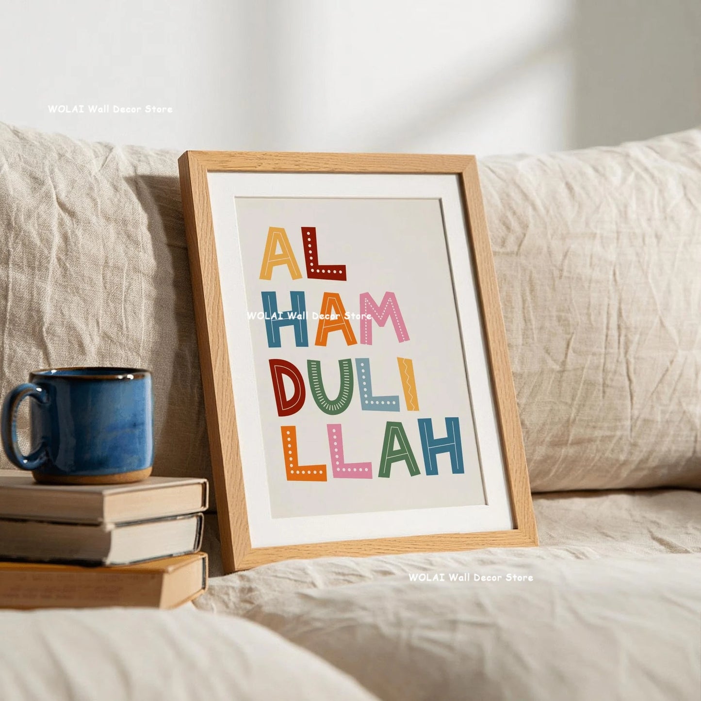 Islamic Card Mosque Architecture Canvas Poster Muslim Bohemian Animal Nursery Wall Art Print Pictures for Children's Home Decor