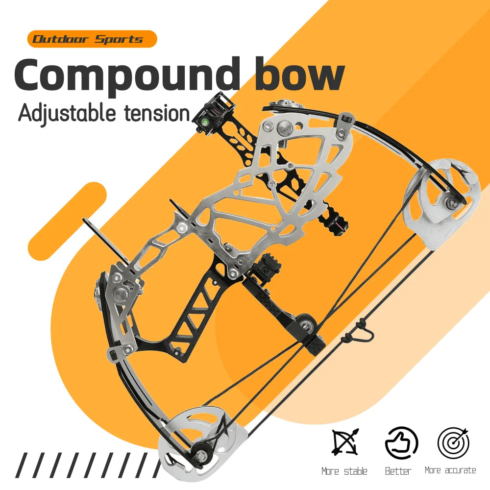 Archery Compound Bow 10lbs/12lbs/16lbs/15-32lbs High-Elastic Steel Limbs Suitable Beginners Target Shooting Outdoor Practice