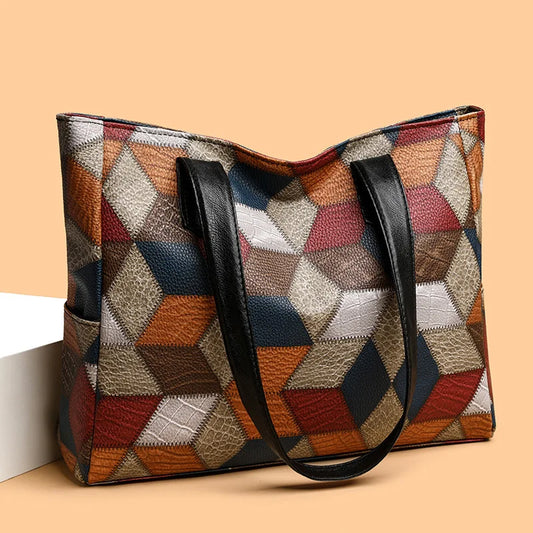 Women's Handbag Women's Shoulder Bag Fashion Purse Vintage Leather Bag Large Capacity Handbag Inclined Shoulder Bag Mom's Bag