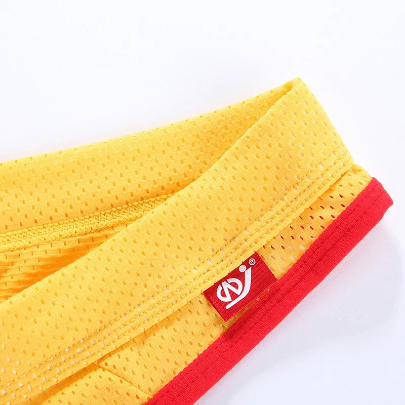 Men's Low Waist Thongs Breathable Nylon Mesh T Briefs Comfortable Underwear