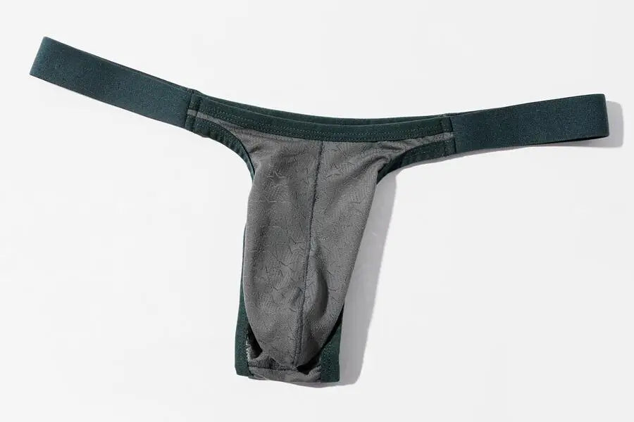 Men Thongs Sexy Underwear T-Back Underpants Breathable  Ice Silk Briefs Big U convex Pouch Thongs G-String Male Lingerie Panties
