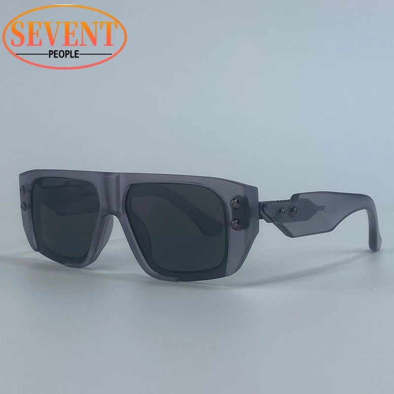 Polarized Oversized Square Sunglasses Men 2025 Luxury Brand Retro Steampunk Outdoor Sun Glasses Trendy Shield Shades UV400