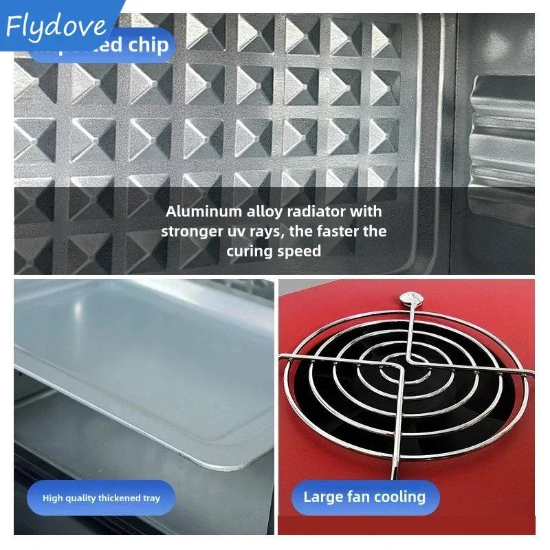 UV Curing Box High Intensity Ultraviolet Lamp OCA Oven 365nm 395nm 405nm LED UV OVEN Cabinet For UV Resin Fast Flexible Screen