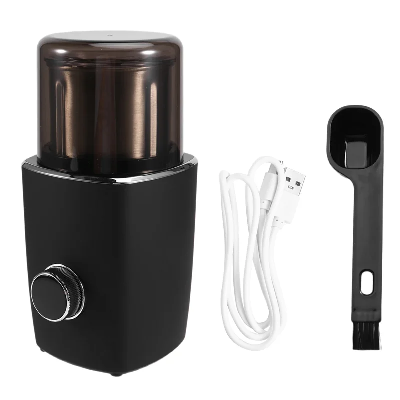 B59B-Hands-Free Blade Coffee Grinder, Cordless Coffee Mill,Rechargeable Battery With Removable Bowl, For Camping, Travel,Etc.