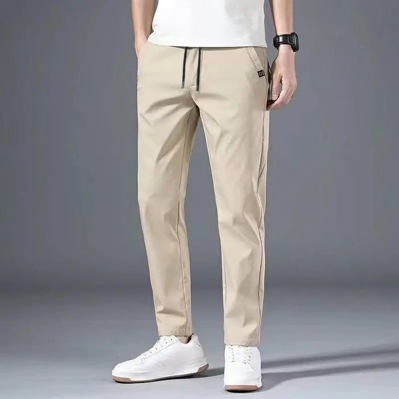 Casual Pants Men's Korean Version Summer Thin Men's New Sports Pants Loose and Versatile Trend Light Luxury Straight Trousers