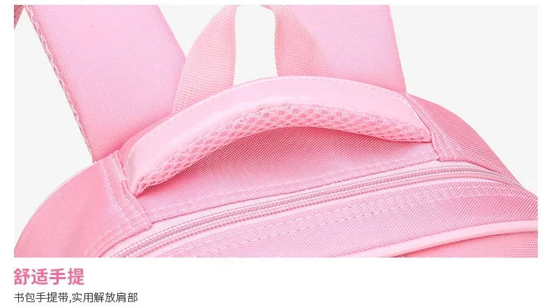 Lightweight School Backpack for Girls Kids Ages 6-12, Cute Polka Dot Bow Elementary Bookbag with Ergonomic Padded Straps